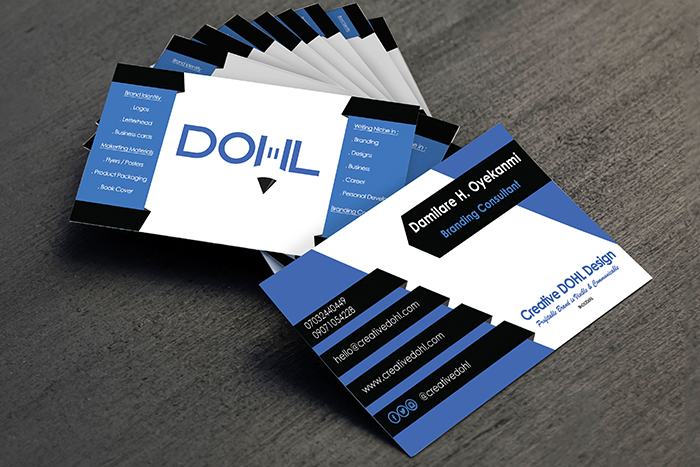 DOHL designer and writer pen logo business card