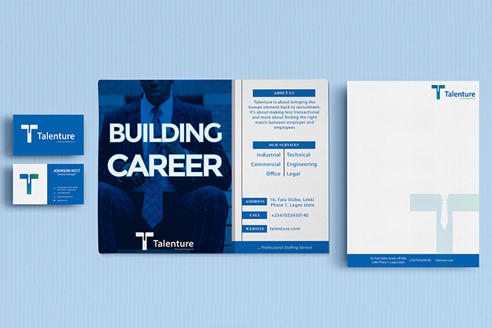 talenture business card flyer letterhead