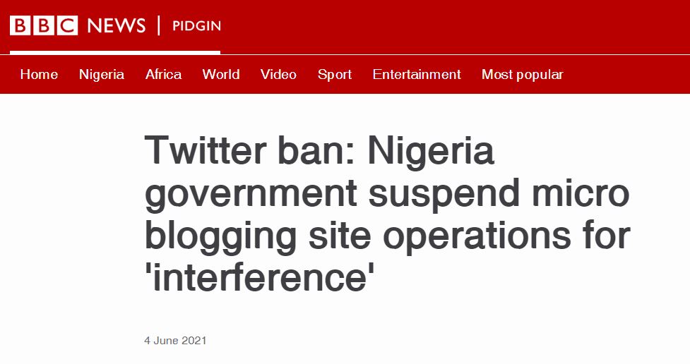 Nigerian Govt. Ban Twitter