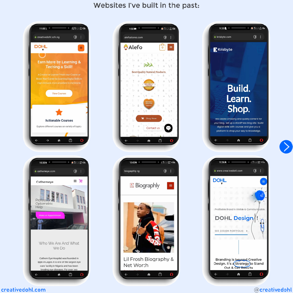 business website blog portfolio design 